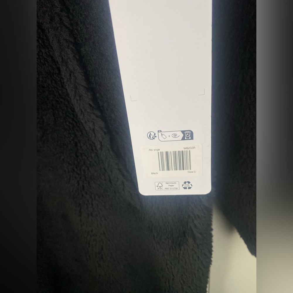 NWT Alo Yoga Oversized Sherpa Trench Teddy Coat - Black Size S - Picture 12 of 14